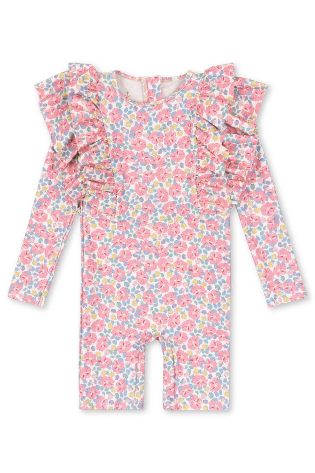 Konges Sløjd - Manuca Frill Onesie Grs Ks103262 - Rose Anglaise