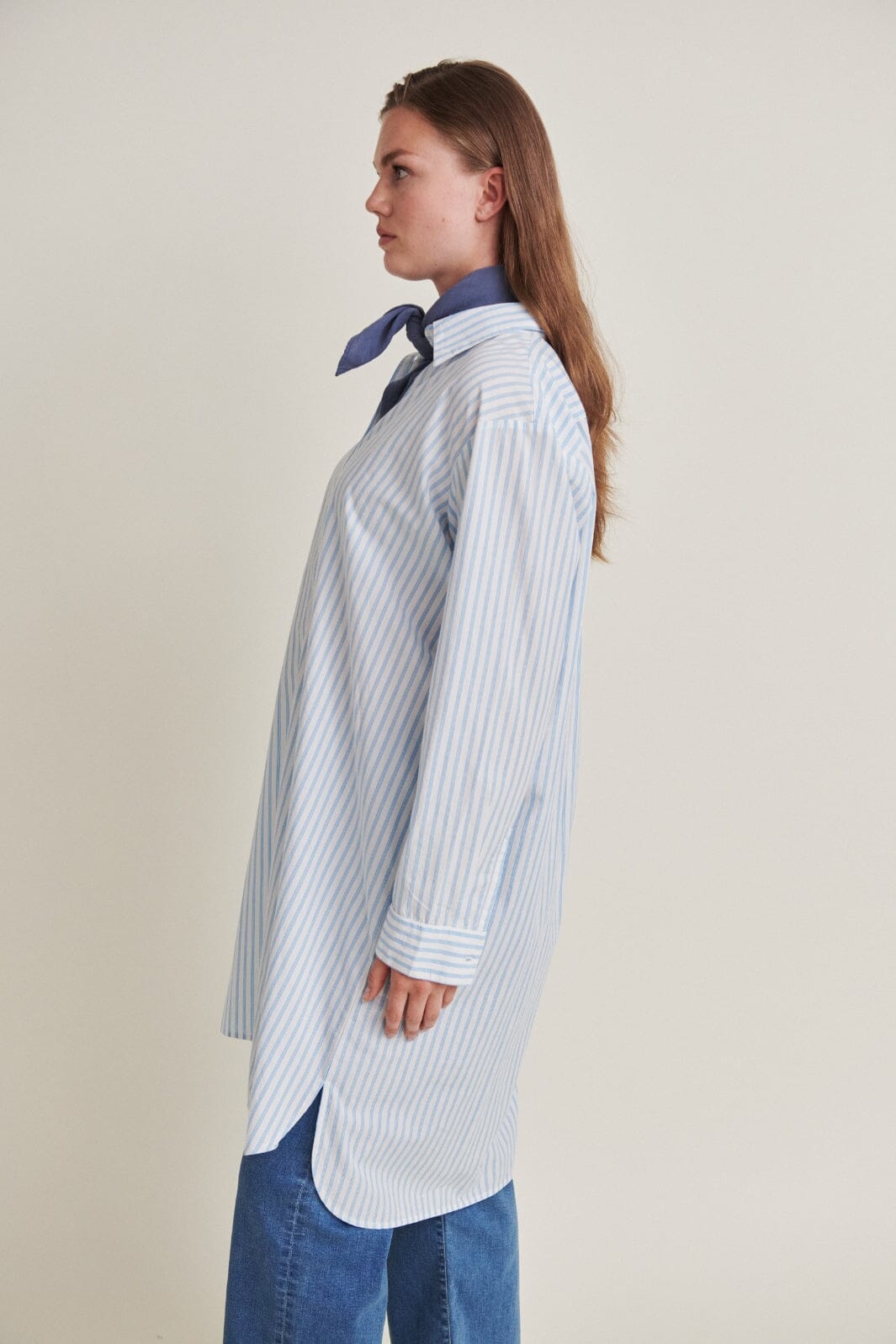 Basic Apparel - Aya Dress - 687 Birch / Alaskan Blue Kjoler 