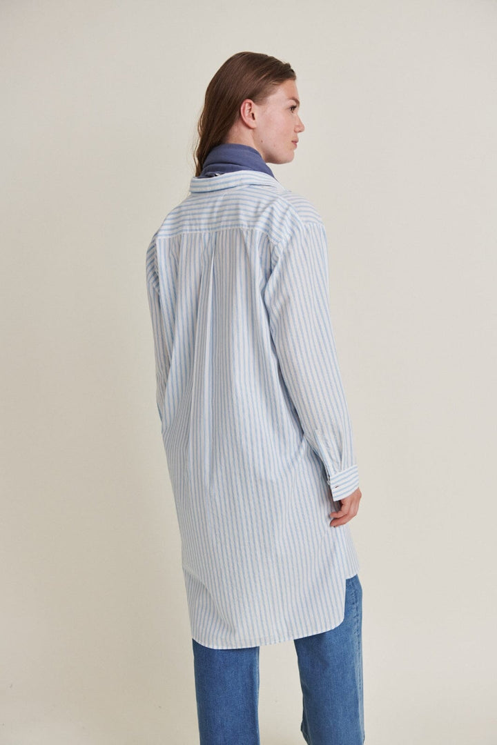 Basic Apparel - Aya Dress - 687 Birch / Alaskan Blue Kjoler 