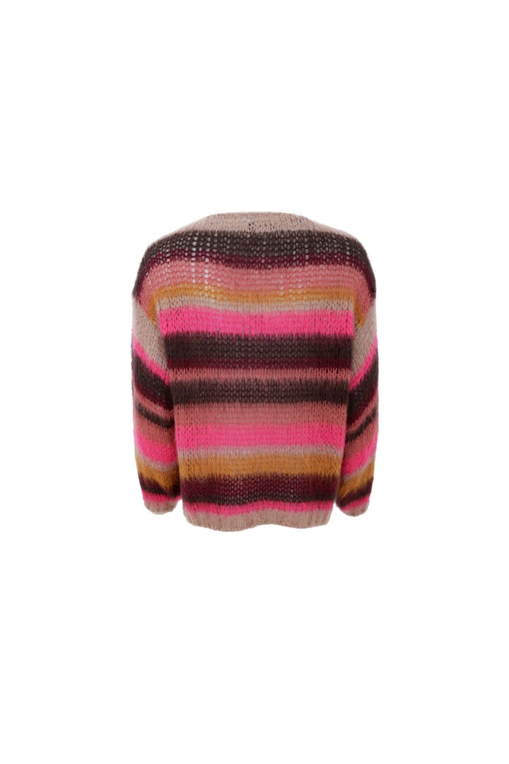 Black Colour - Bcadria Multi Striped Jumper 1223 - Berry