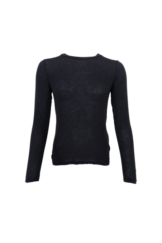 Black Colour - Bcalba Ls Tee 41260 - Shirts,Mesh & Basic Blouses - Black Solid