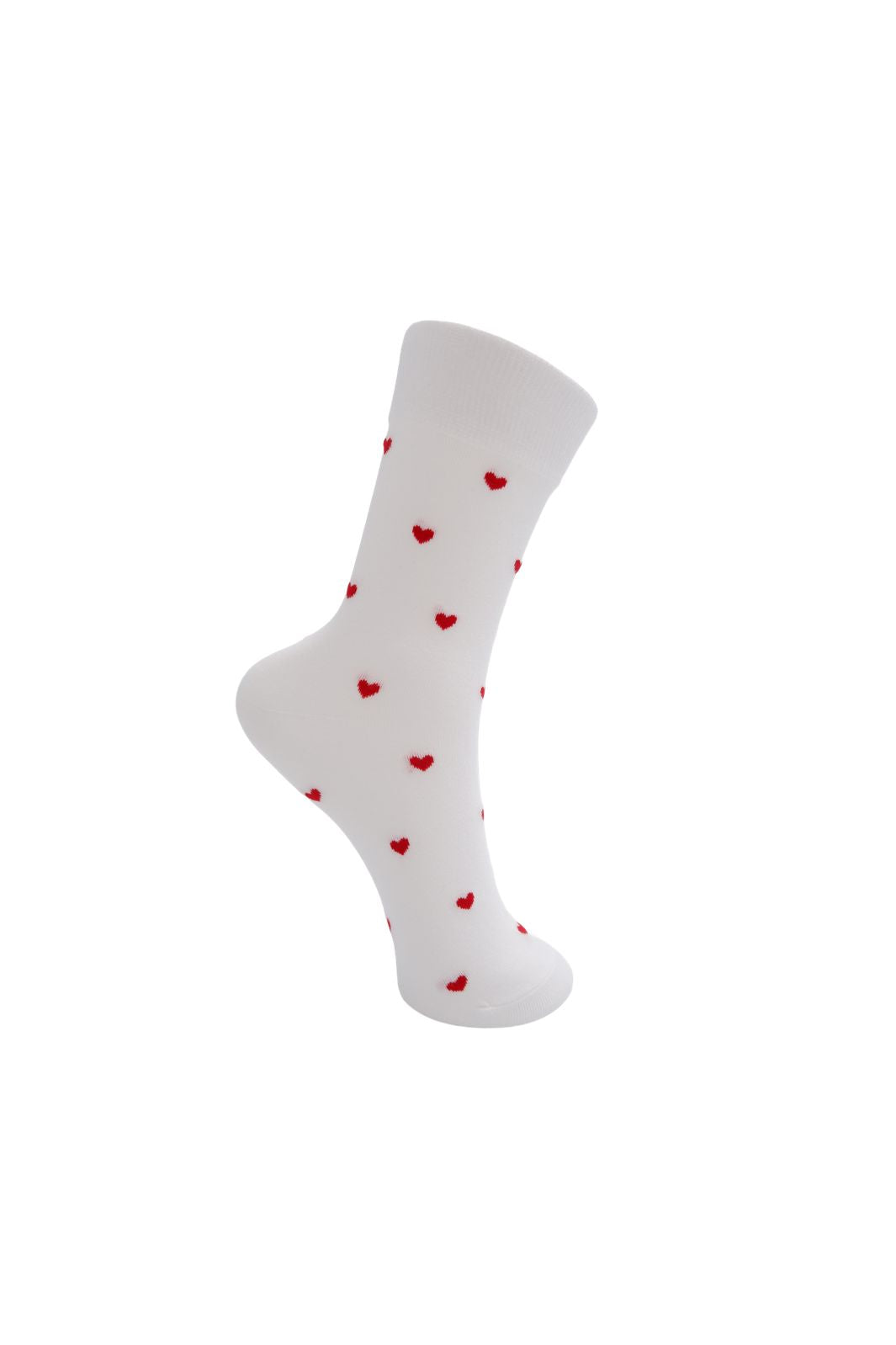 Black Colour - Bcaurelia Heart Sock 4342 - White W. Red Hearts