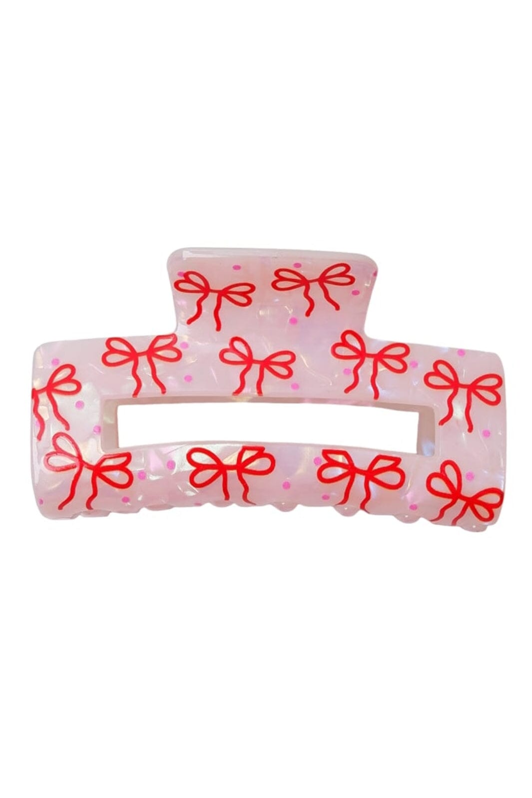 Black Colour - Bcberlin Bow Hair Claw 5946 - Red Bow