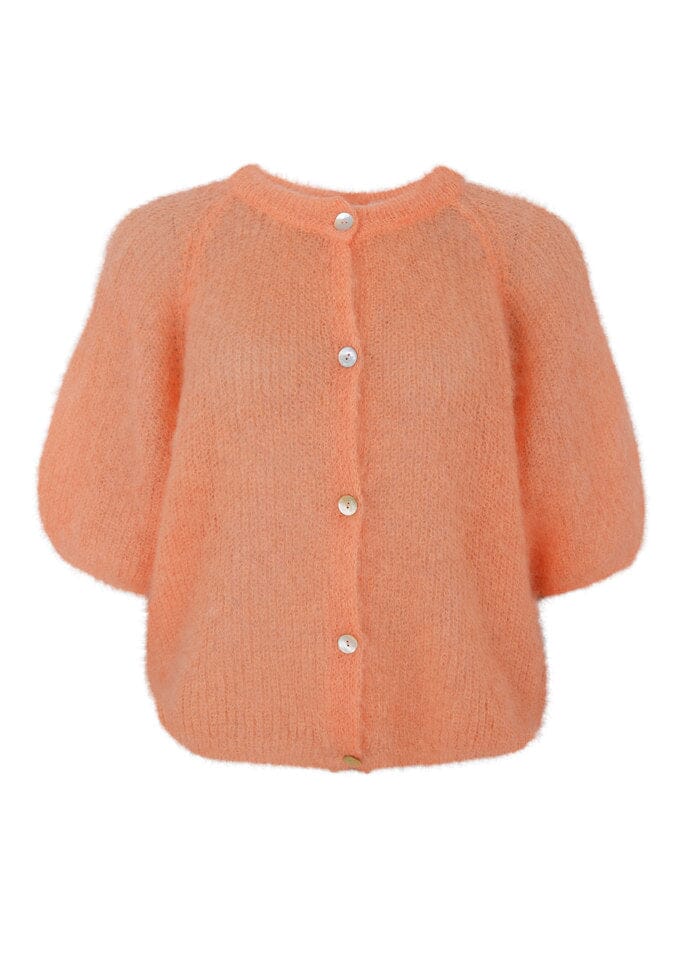 Black Colour - Bcbjoerk Patent Knit Cardigan 1251 - Peach Cardigans 