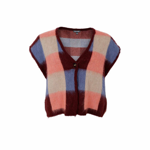 Black Colour - Bcchess Knit Vest 1213 - Berry Mix Strikbluser 