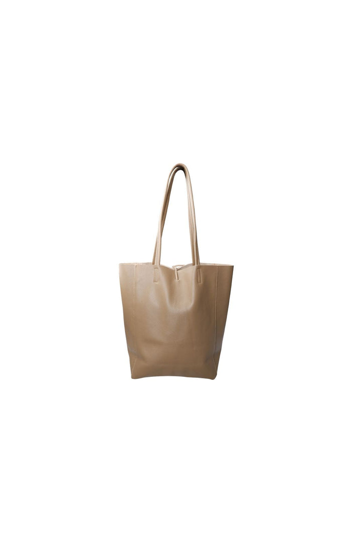 Black Colour - Bcchristy Leather Totebag 9374 - Warm Stone