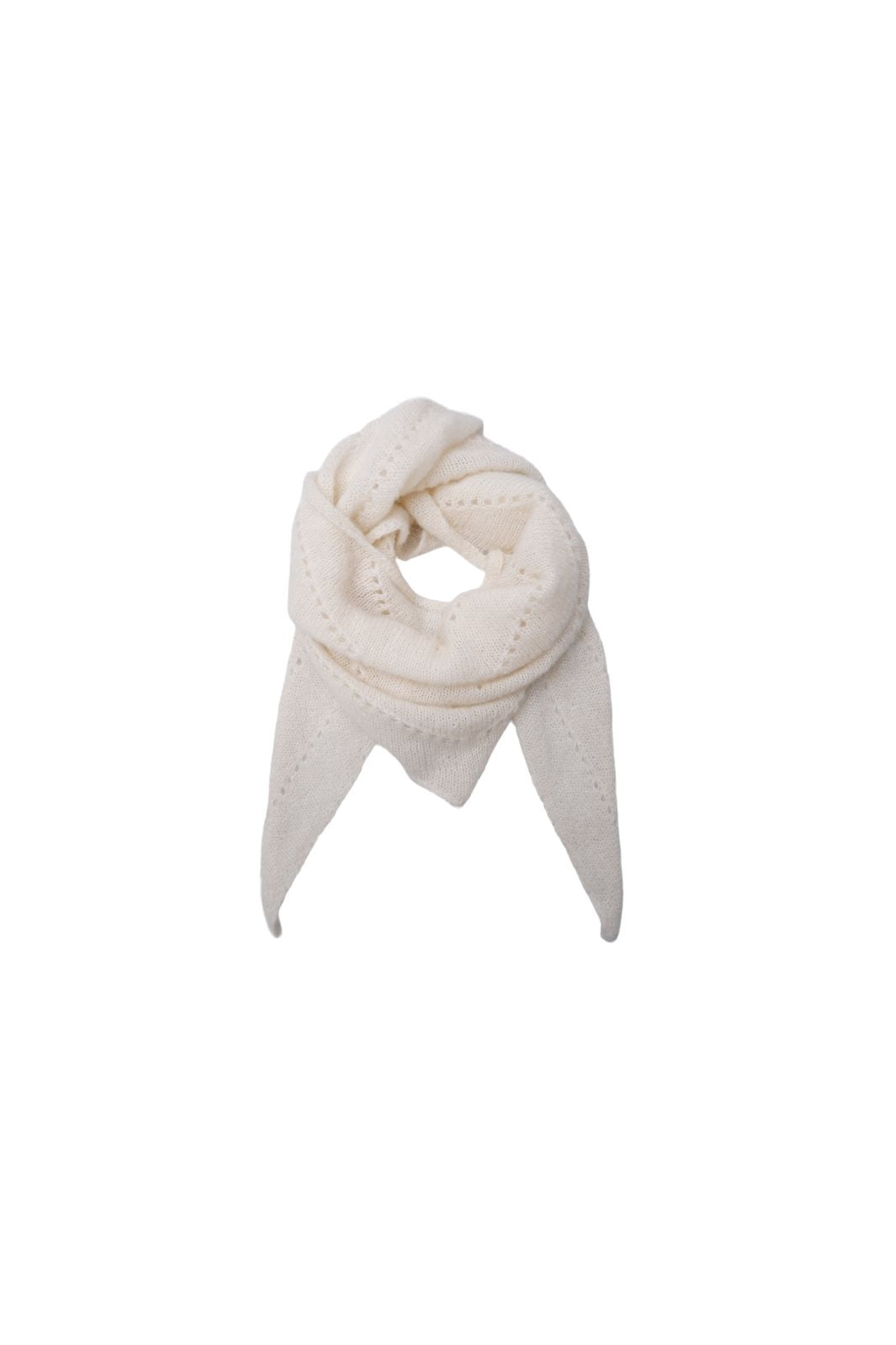 Black Colour - Bcdell Knitted Mini Scarf - Off White