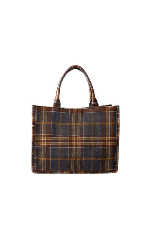 Black Colour - Bcdex Bag 9329 - Grey Check