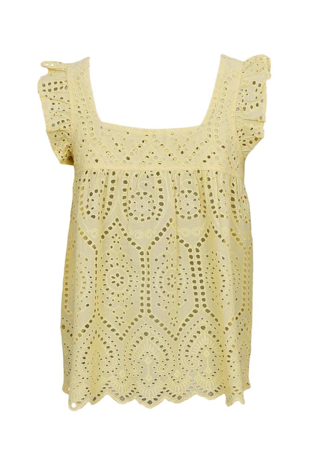 Black Colour - Bcella Top 40875 - Shirts - Lt. Yellow