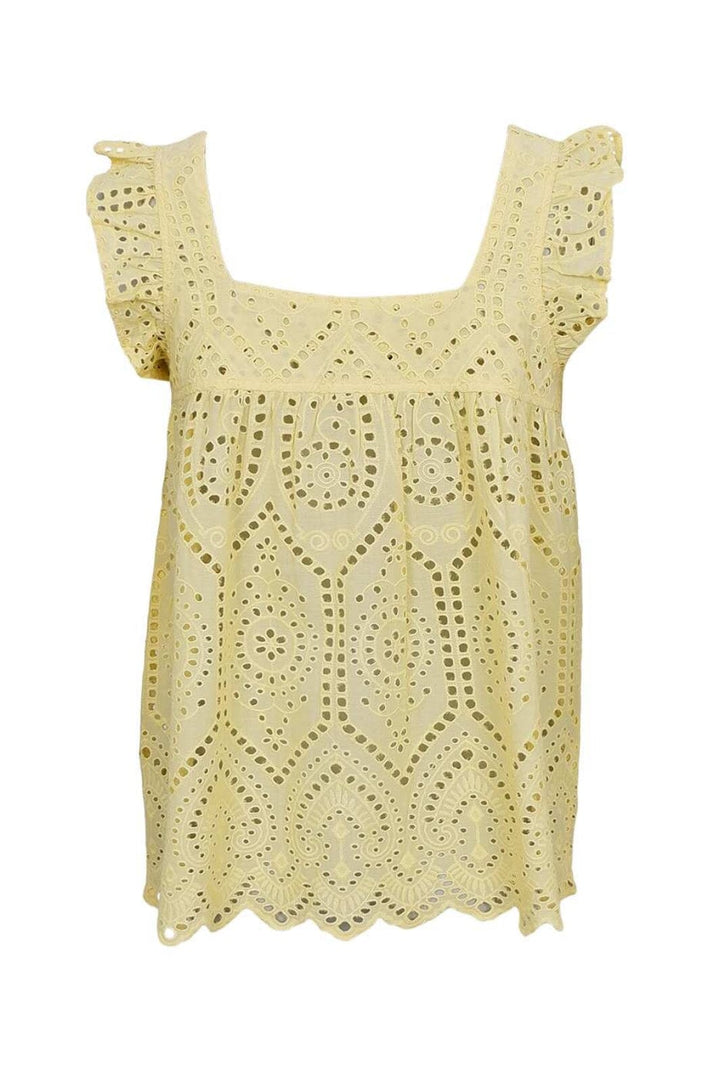 Black Colour - Bcella Top 40875 - Shirts - Lt. Yellow