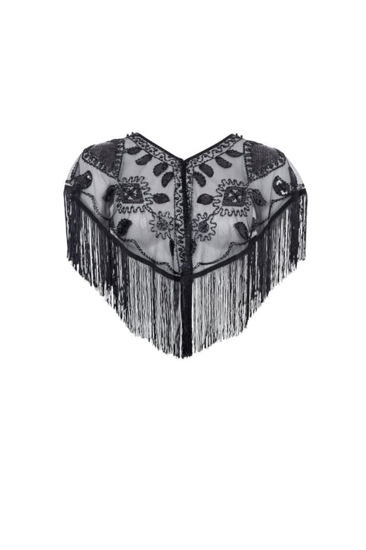 Black Colour - Bcfanya Sequin Fringle Cape 4583 - Black