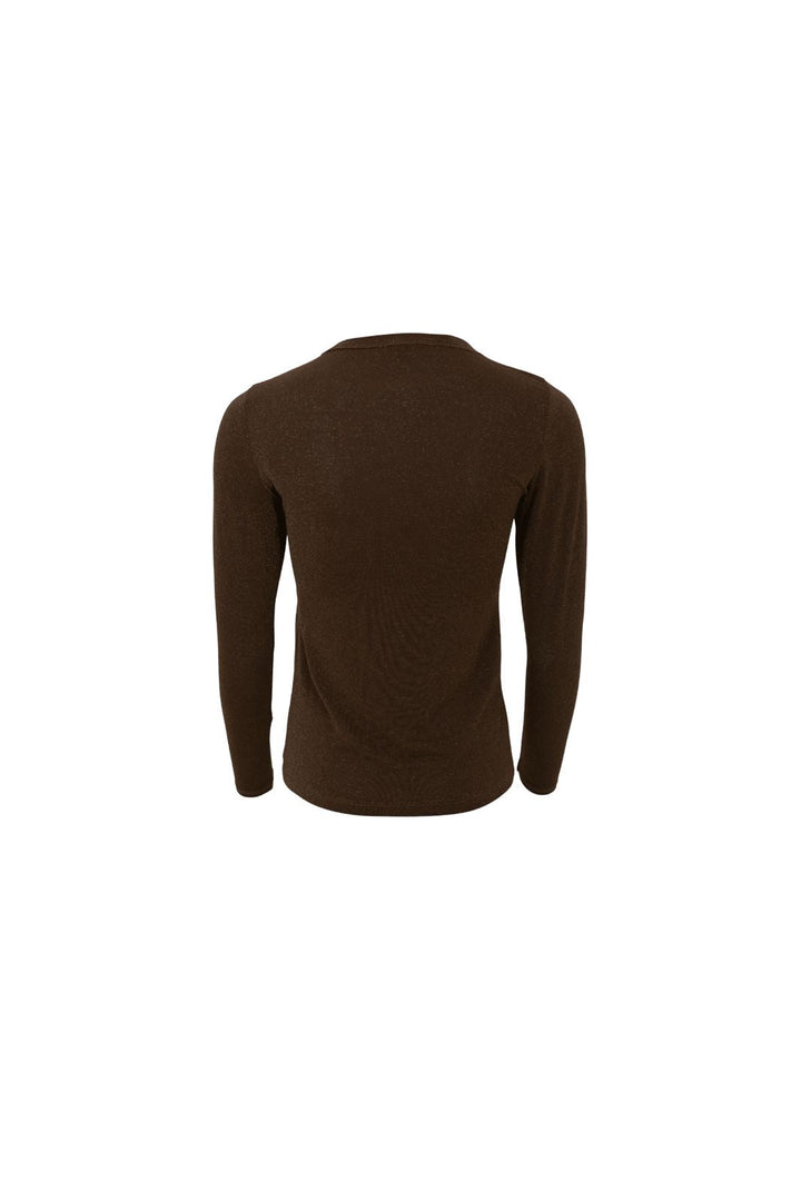 Black Colour - Bcfaye Lurex Blouse 3739 - Shirts - Chocolate