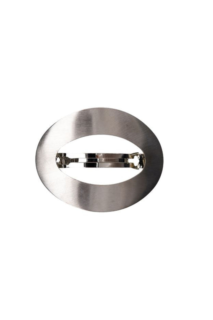 Black Colour - Bcflow Matt Big Hair Clip 6030 - Matt Silver Coloured