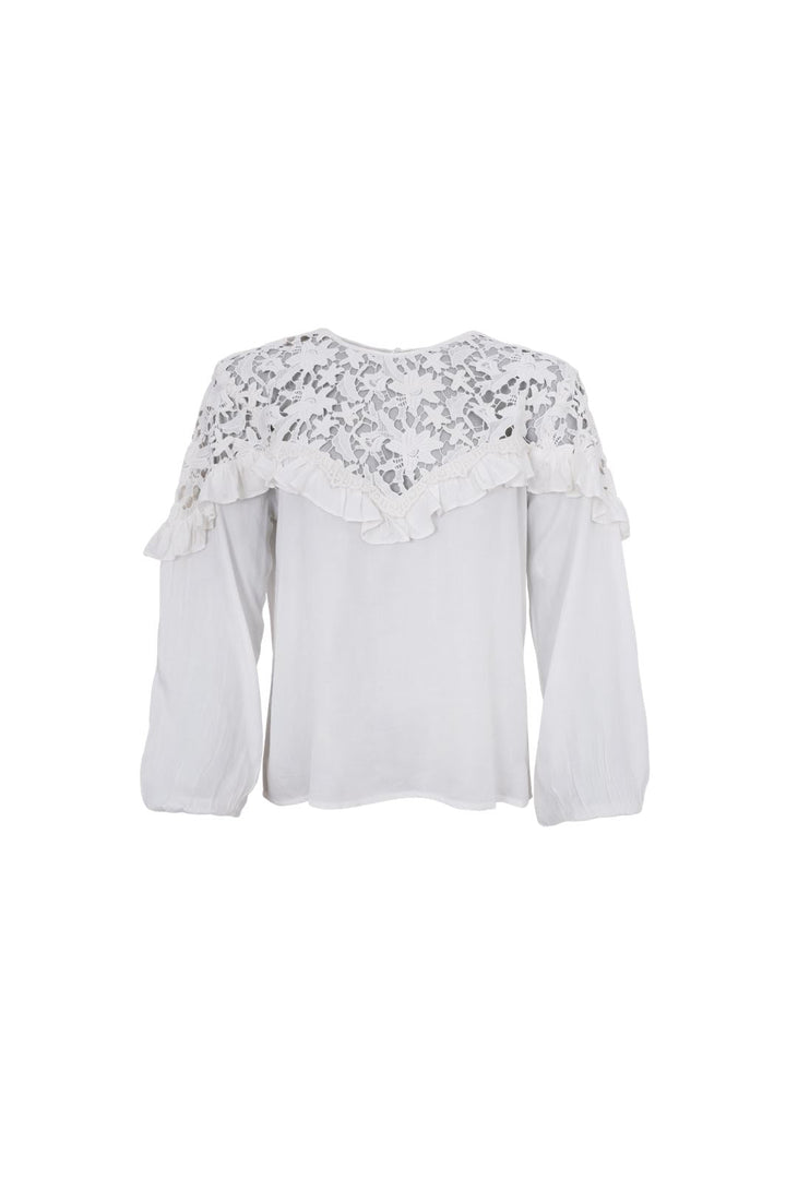 Black Colour - Bcjolanda Lace Blouse - White