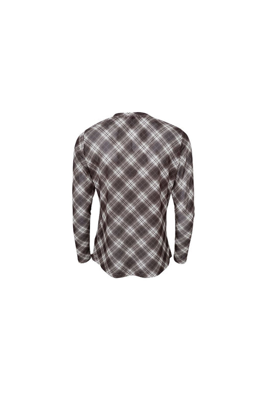 Black Colour - Bckamma Mesh Blouse 42000 - Shirts,Mesh & Basic Blouses - Brown Tartan