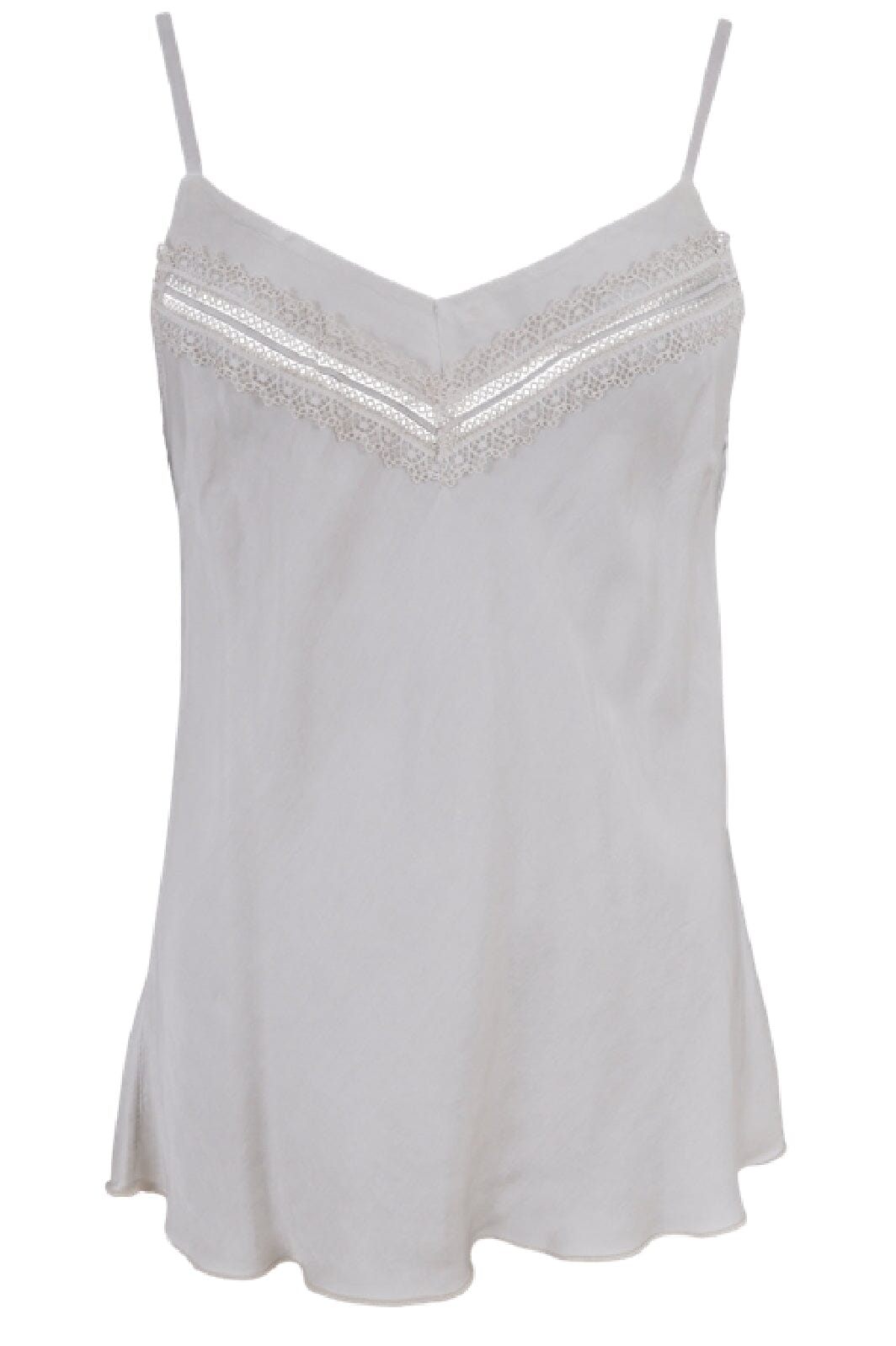 Black Colour - Bclou Satin Strap Top - Ivory T-shirts 