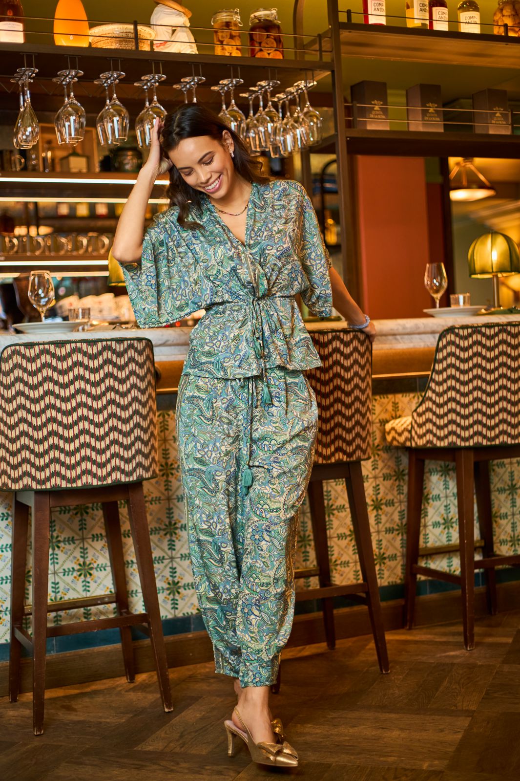 Black Colour - Bcluna V-Neck Blouse 39238 - Sea Green