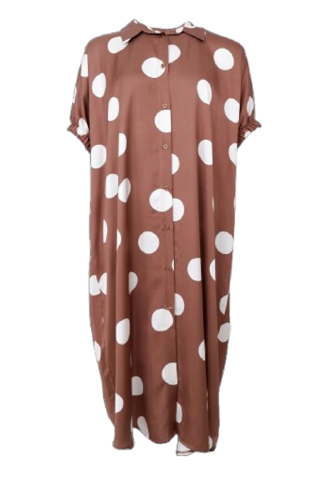 Black Colour - Bcmabel Satin Dress 40989 - Mocca Dot