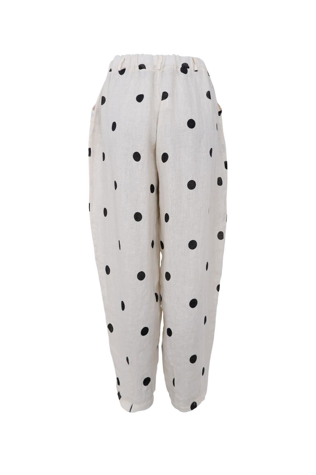 Black Colour - Bcmelina Barrel Linen Pant 41113 - Dot