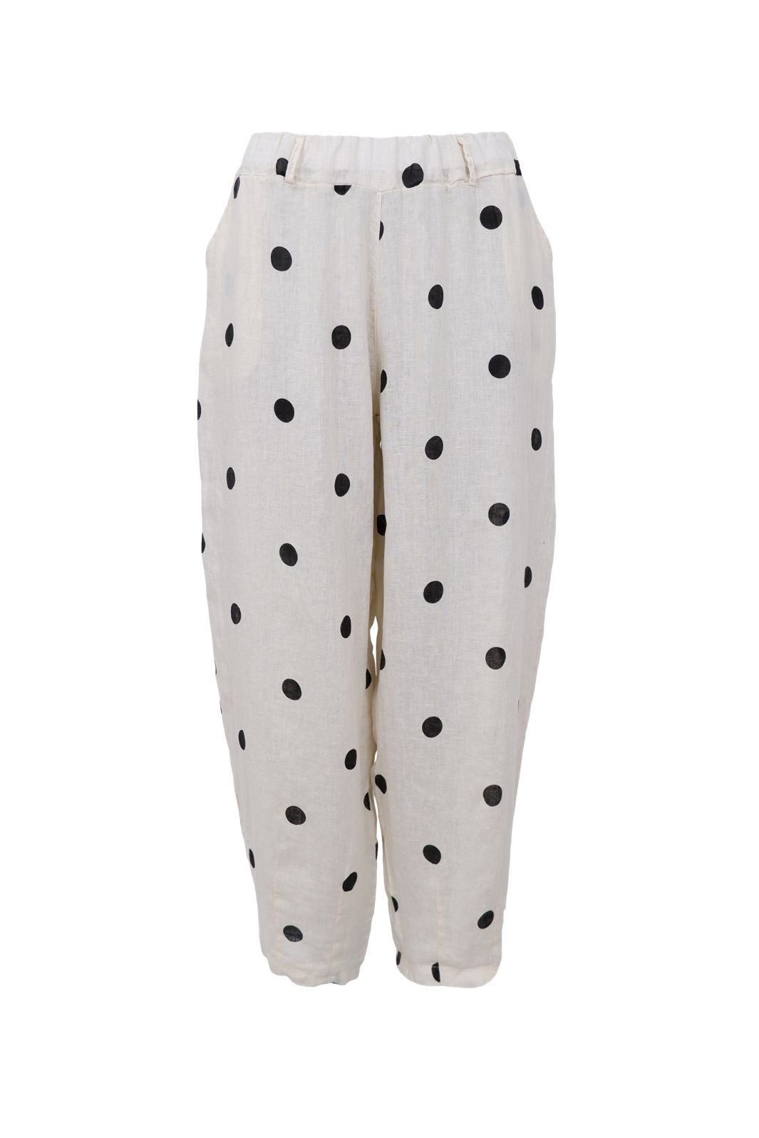 Black Colour - Bcmelina Barrel Linen Pant 41113 - Dot