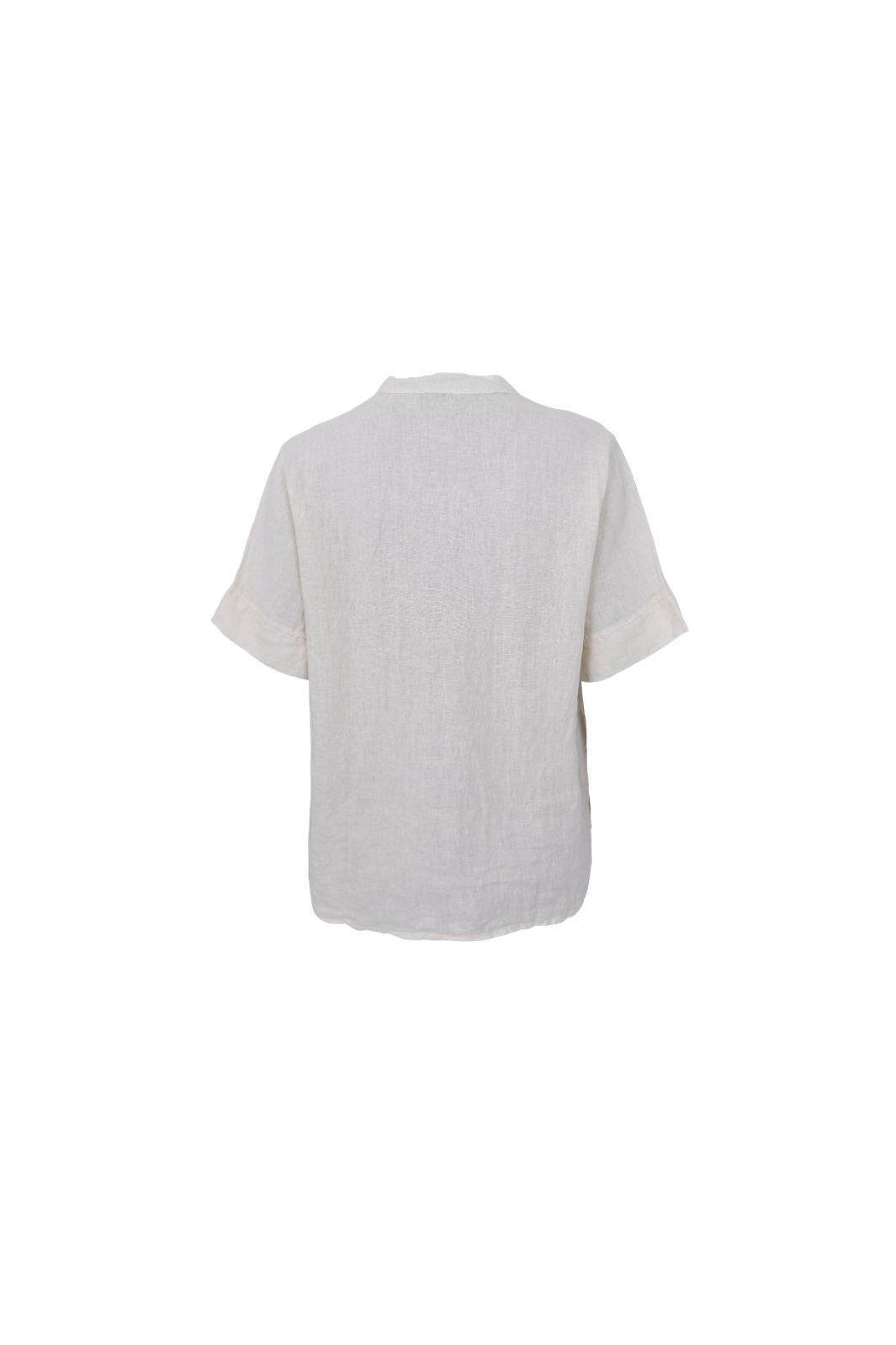 Black Colour - Bcmelina Ss Linen Blouse 40842 - Vanilla