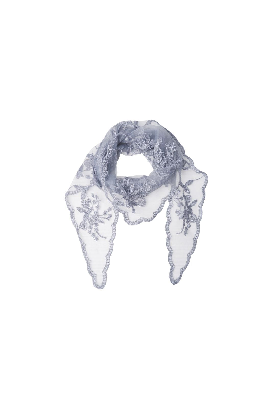 Black Colour - Bcmiriana Triangle Lace Scarf 3643 - Grey Blue