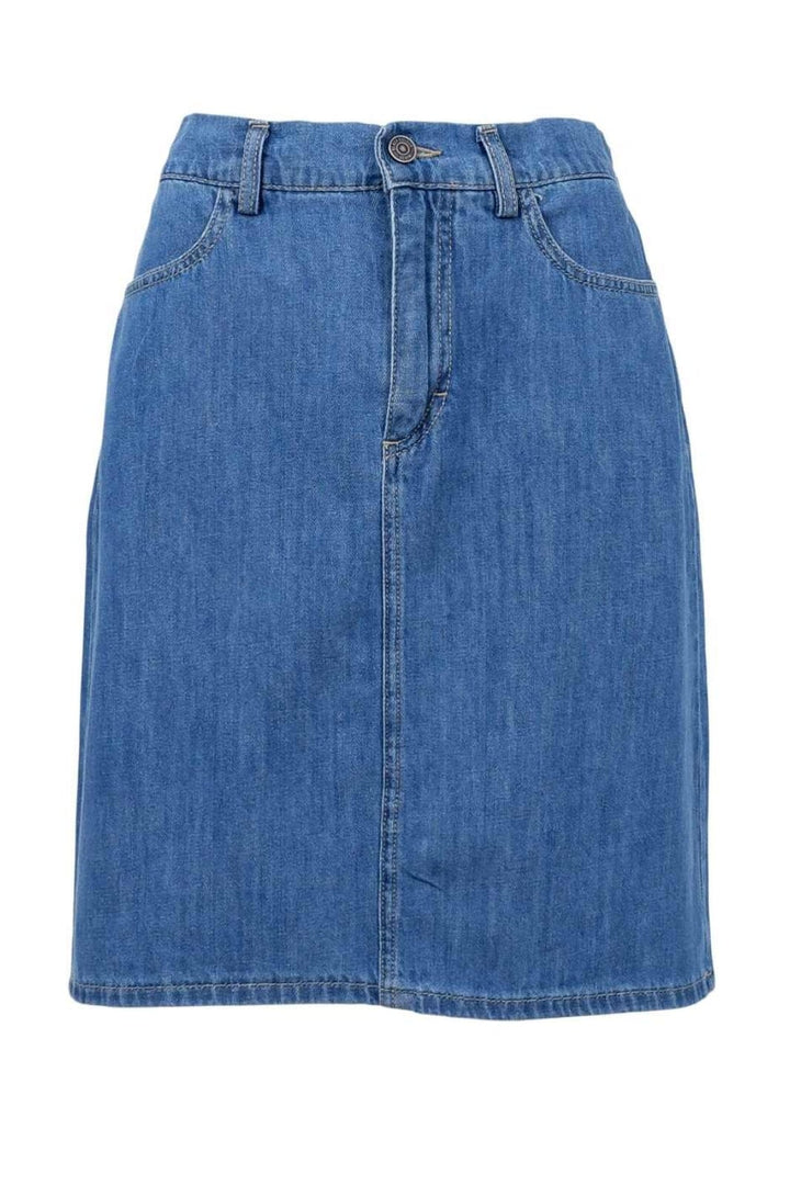 Black Colour - Bcnettie Denim Skirt 40892 - Mid Blue Wash