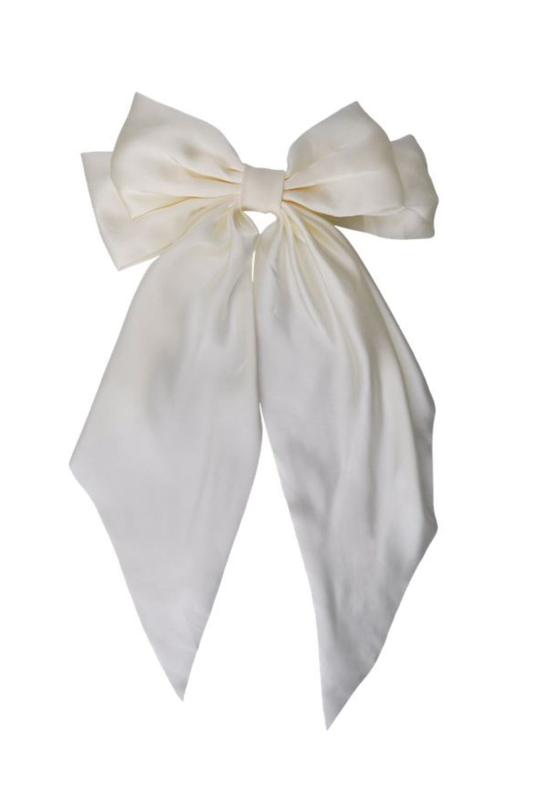 Black Colour - Bcrenee Satin Bow Barette - Off White Accessories 