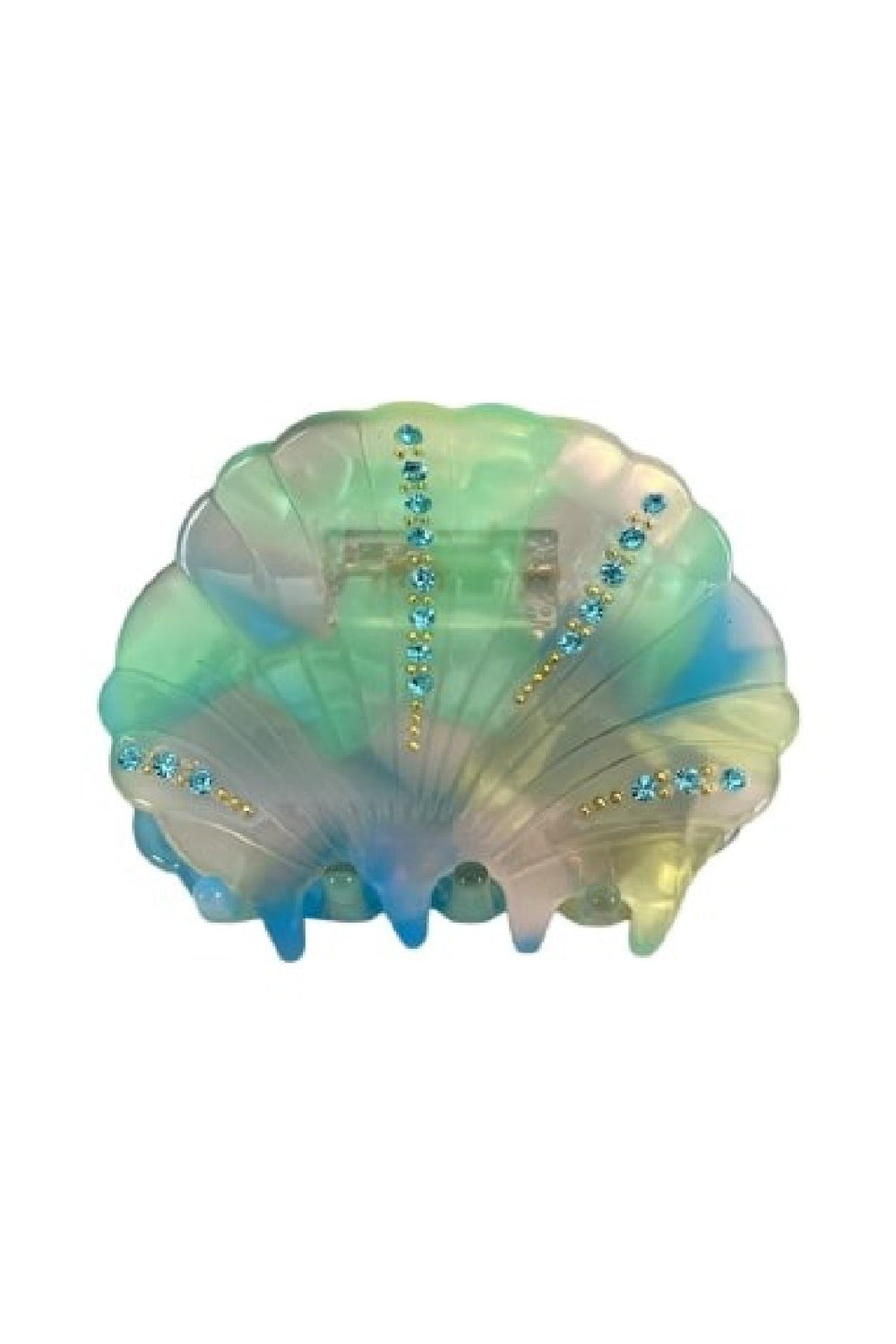 Black Colour - BcShelley Rhinestone Hair Claw - Green/Blue Mix Hårspænder 