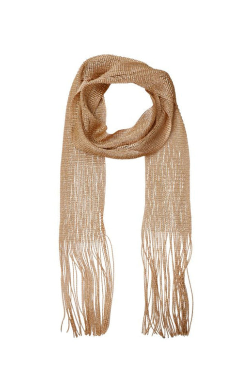 Black Colour - Bcshine Slim Fringe Scarf 208464 - Gold Coloured