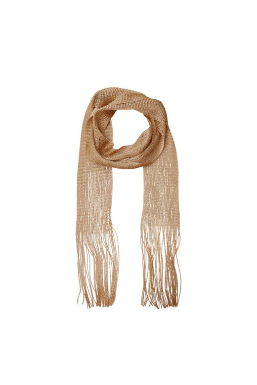 Black Colour - Bcshine Slim Fringe Scarf 208464 - Gold Coloured