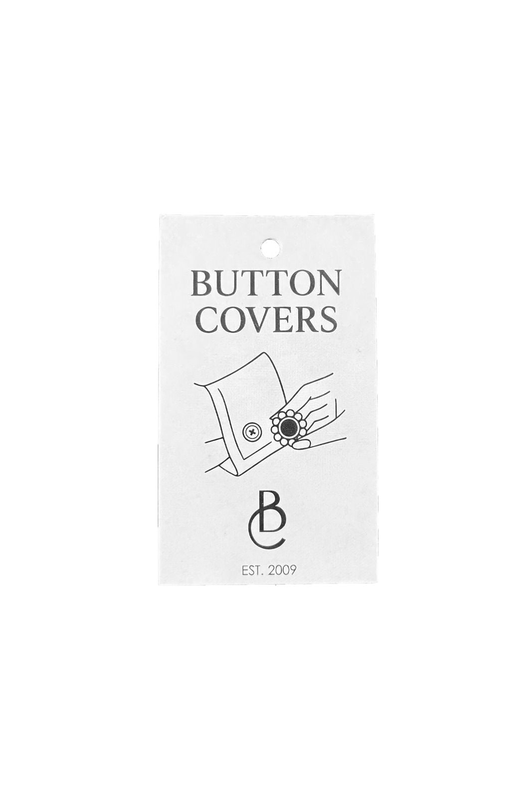 Black Colour - Bcsiva Button Covers, 2 Pcs. Set 4478 - Navy
