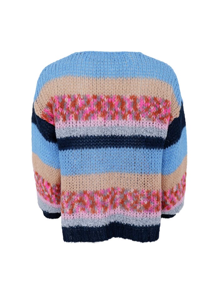 Black Colour - Bcsophie Striped Cardigan 1243 - Blue Multi Cardigans 