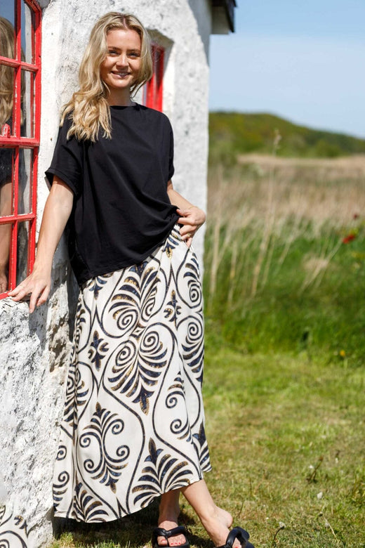 Black Colour - Bcstella Regular Skirt 39606 - Malaka White