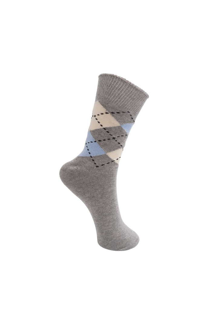 Black Colour - Bctartan Sock 8534 - Grey