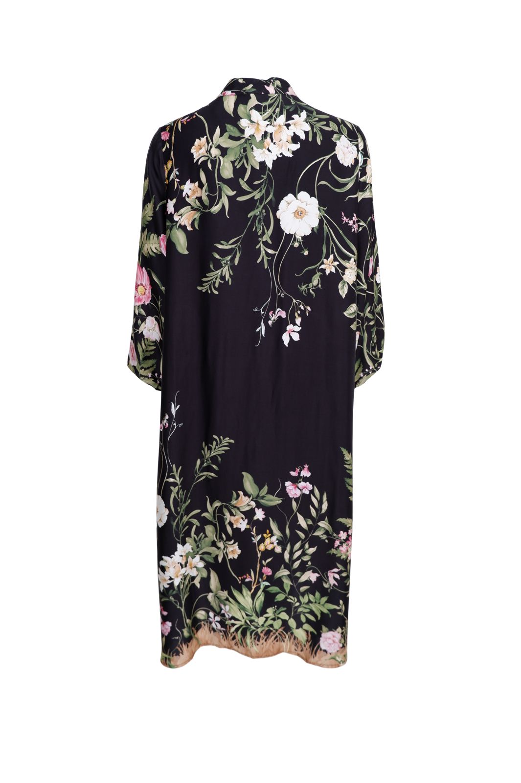 Förbeställning - Black Colour - Bczennia Flower Dress 40901 - Black Flower