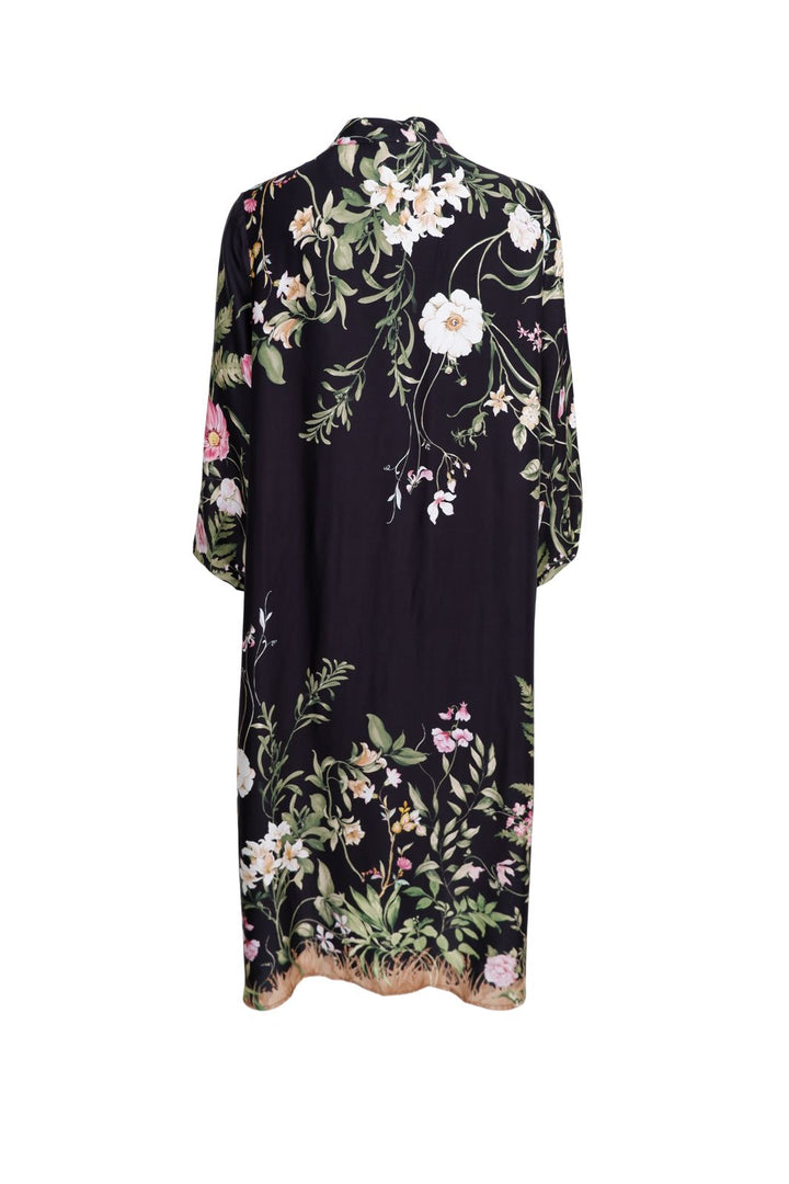 Förbeställning - Black Colour - Bczennia Flower Dress 40901 - Black Flower