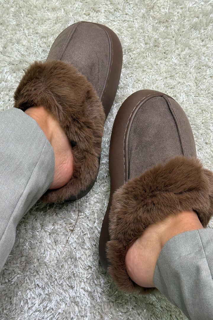 Bloom - Aida Slipper - Dark Brown Hjemmesko & sutsko 