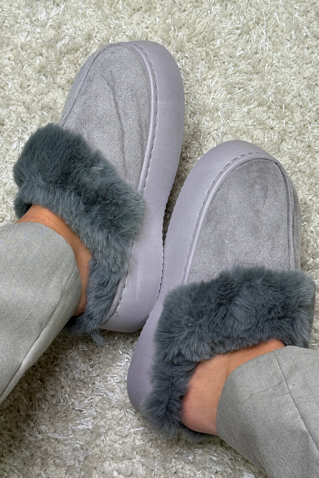 Bloom - Aida Slipper - Light Grey Hjemmesko & sutsko 