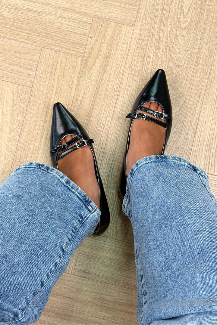 Bloom - Galanthus Ballet Flats - Black Ballerinaer 