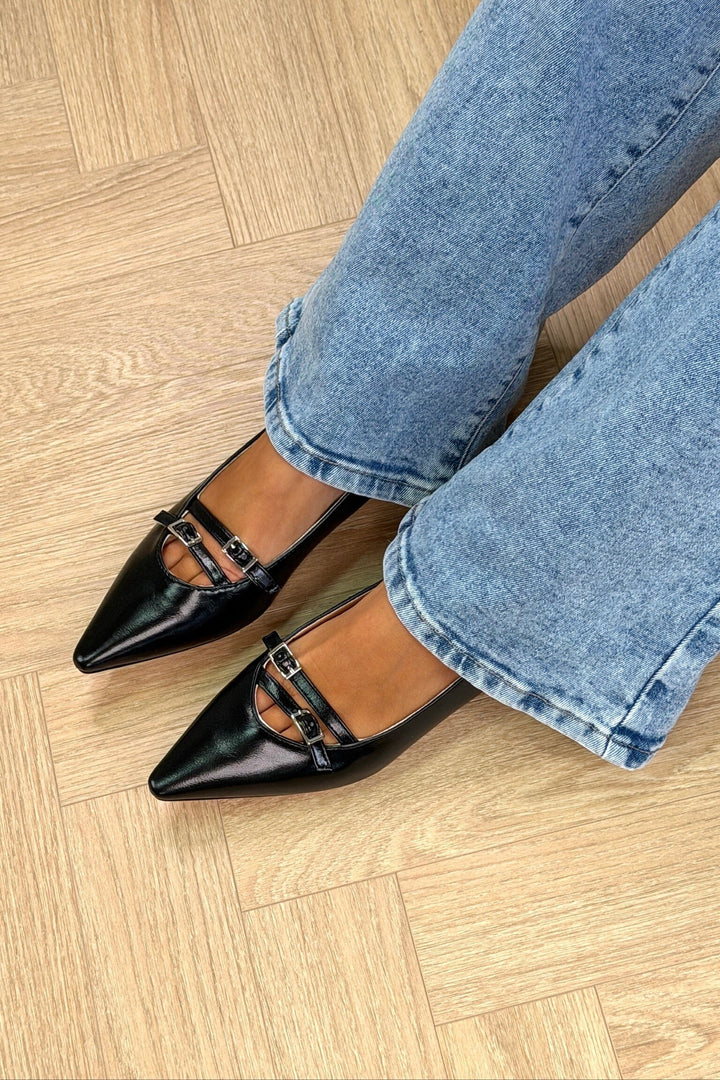 Bloom - Galanthus Ballet Flats - Black Ballerinaer 