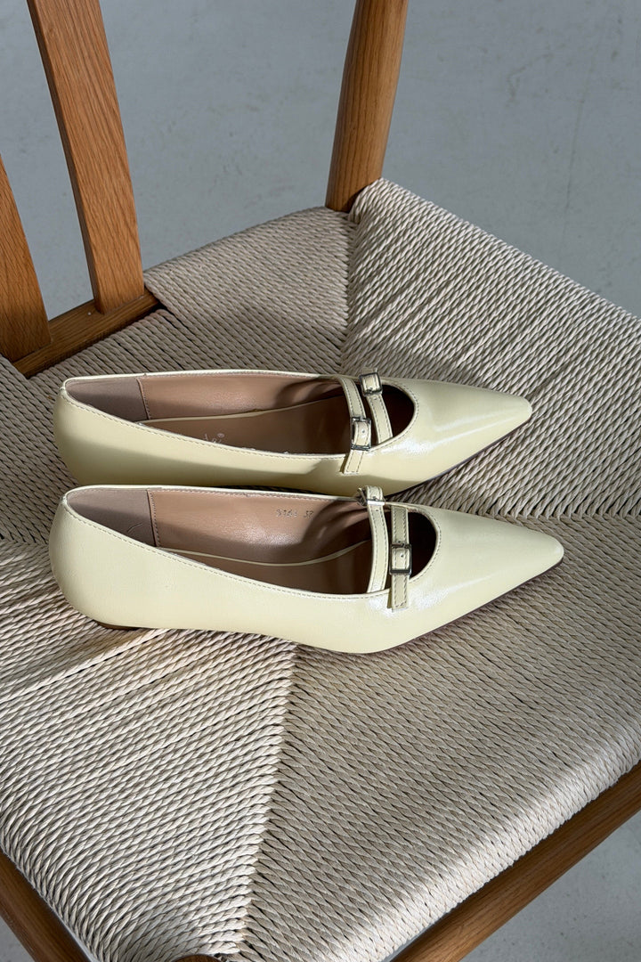 Bloom - Galanthus Ballet Flats - Light Yellow Ballerinaer 