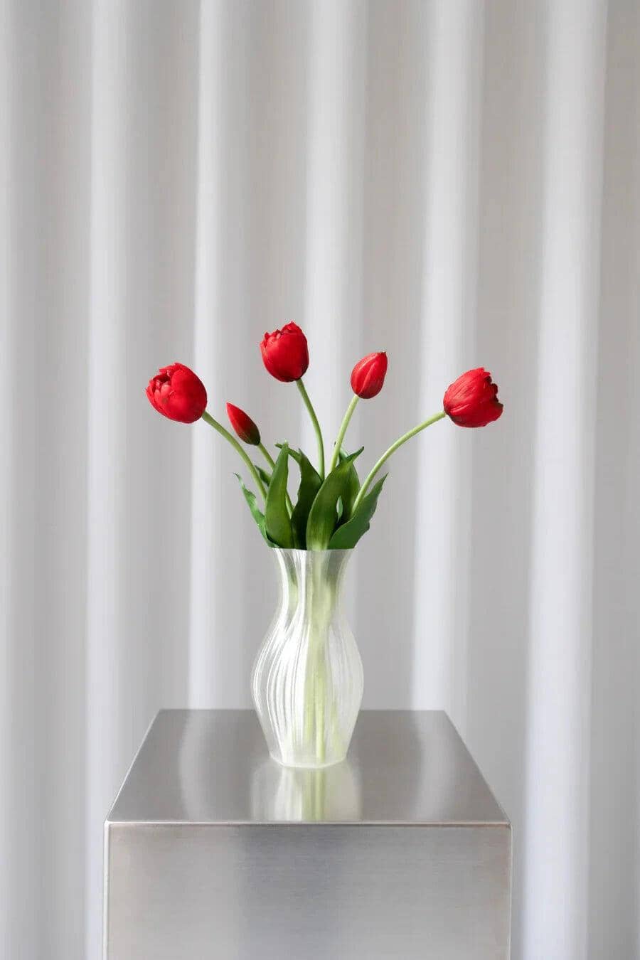 Bloom Objects - Artificial Layered Tulips Red 02-233 - Red Dekoration 