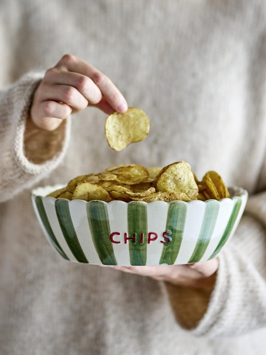 Bloomingville - Chip Skål, Grøn, Stentøj 82069738 - Green