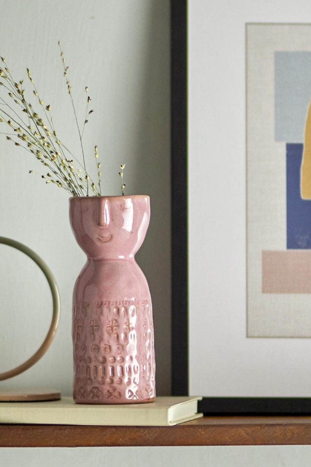 Bloomingville - Embla Vase, Pink, Stentøj - Embla Vaser 