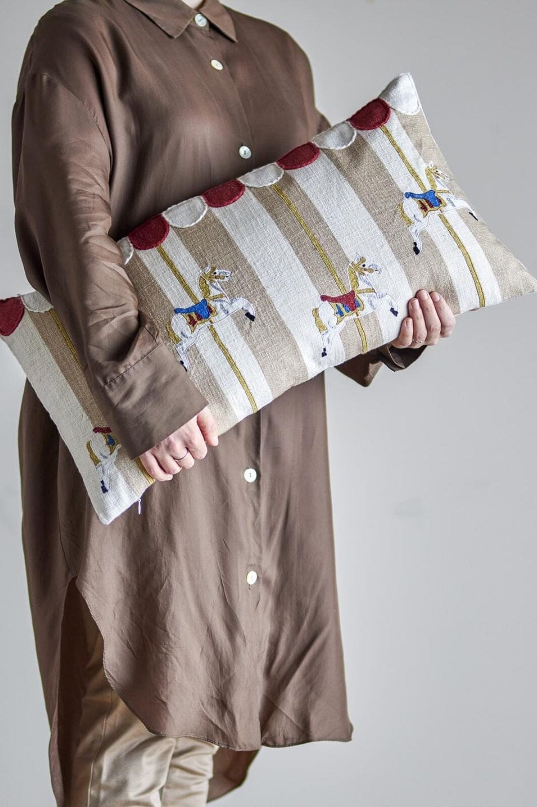 Bloomingville - Merry-go-round Pude, Natur, Bomuld 82062857 - Nature Interiør 