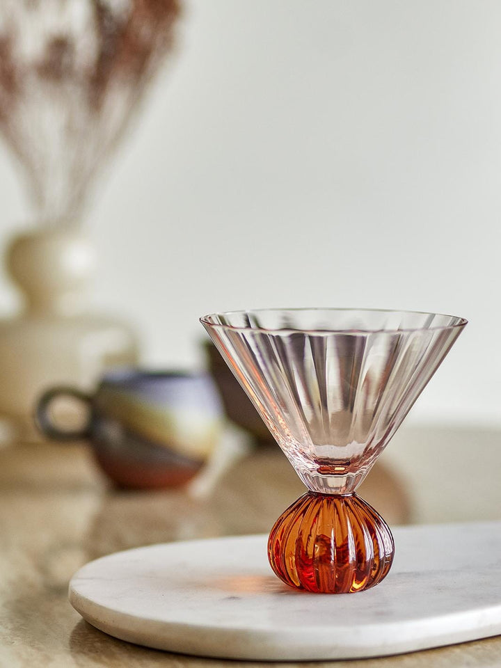 Bloomingville - Taurin Cocktailglas, Rosa, Glas 82072785 - Rose