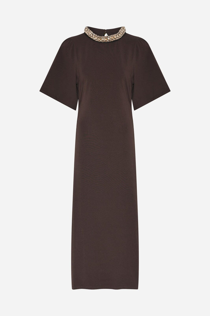 Bruuns Bazaar - Alnusbbnathala Trim Dress BBW4960 - Chestnut