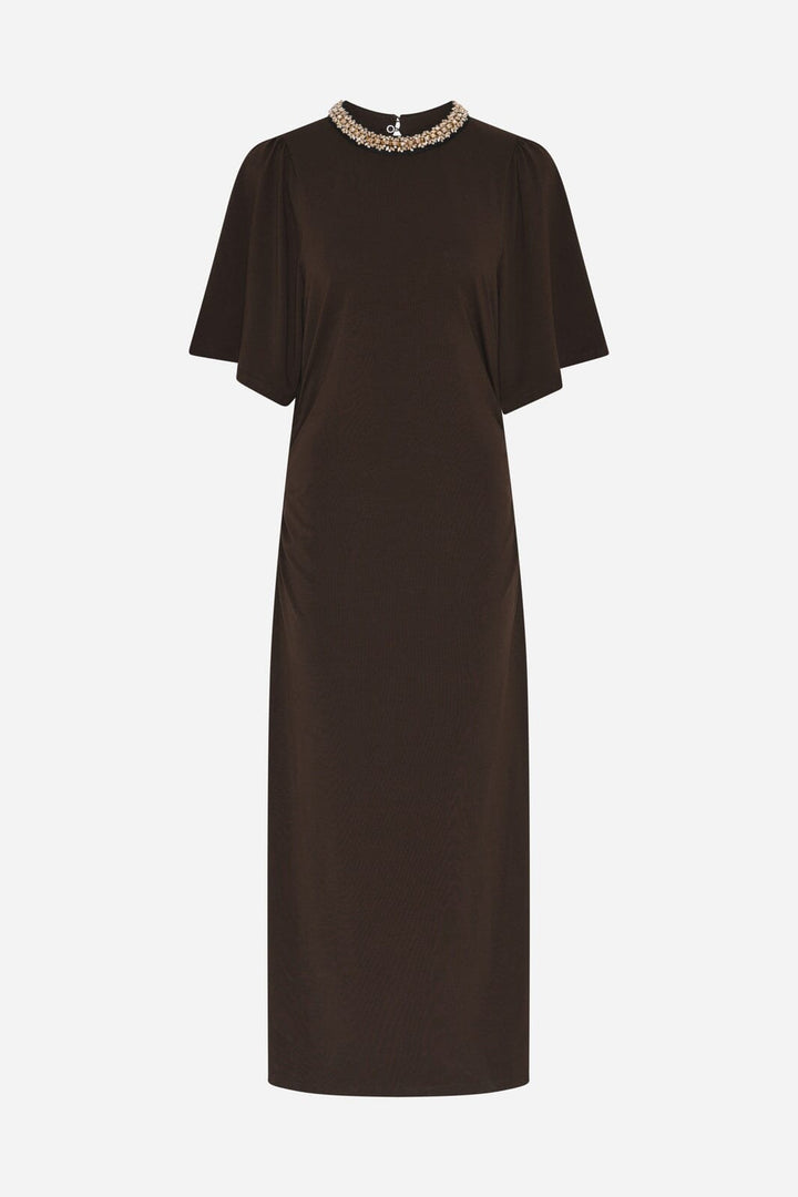 Bruuns Bazaar - Alnusbbnathala Trim Dress BBW4960 - Chestnut