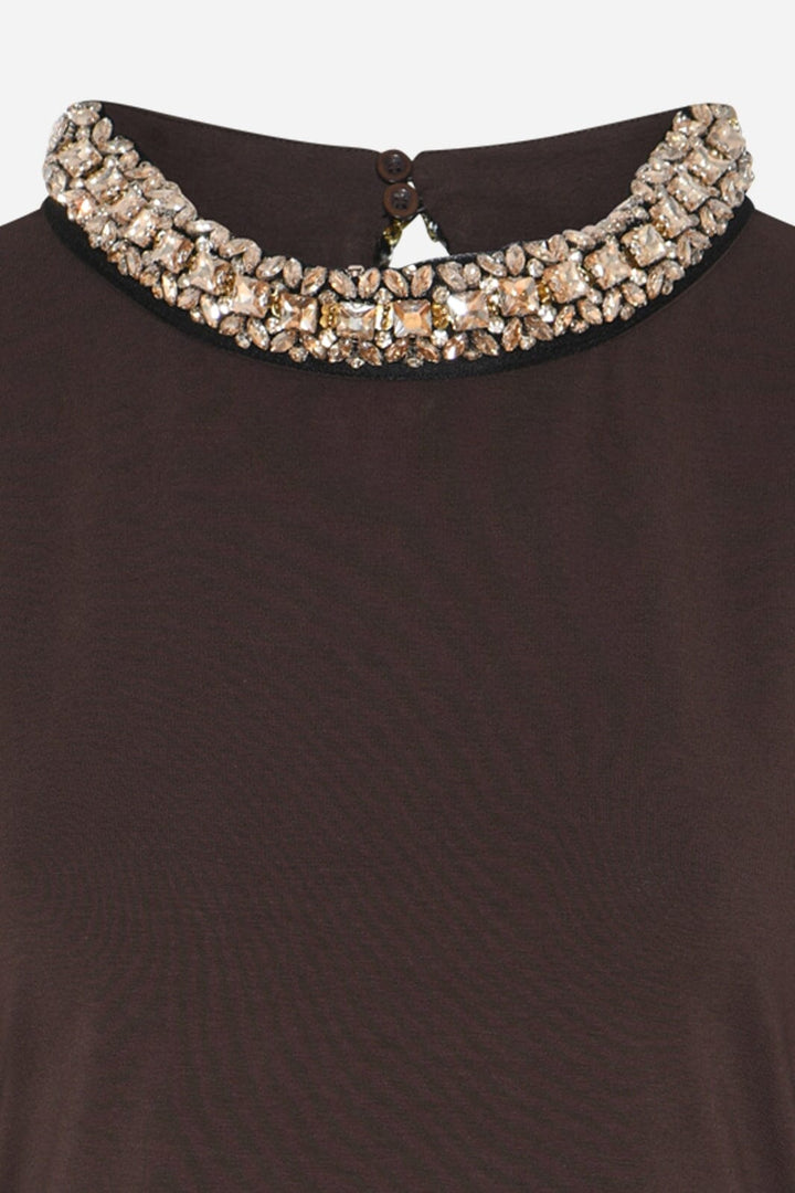 Bruuns Bazaar - Alnusbbnathala Trim Dress BBW4960 - Chestnut